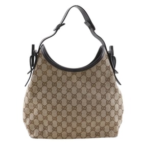 Gucci GUCCI Semi-Shoulder Shoulder Bag 1669 GG Canvas Brown A5 Magnetic Type Women's