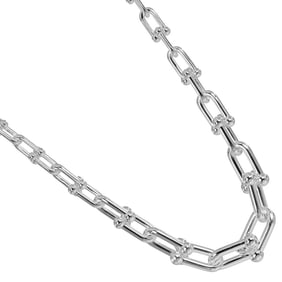 Tiffany Necklace Hardware Graduated Link Silver 925 Approx. 104g TIFFANY & Co.