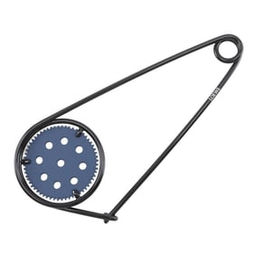 LOEWE Mechano pin charm bag metal x leather black/blue women's