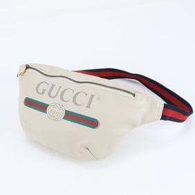 Gucci Logo Sherry Line 530412 Leather Body Bag/Waist Pouch/Shoulder Bag for Men