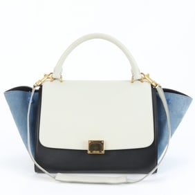 Celine Trapeze Small Leather Shoulder Bag/Tote Bag/Handbag with Gold Hardware for Women