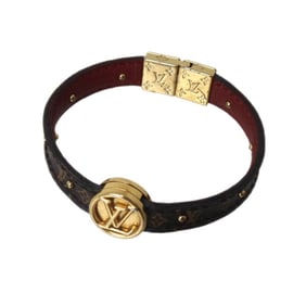 LOUIS VUITTON LV Circle Reversible Bracelet Monogram x Gold M6137E BC1119