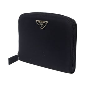 PRADA Prada nylon zip compact wallet in black