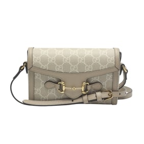 Gucci GG Canvas Horsebit 1955 Shoulder Bag 699296 Beige