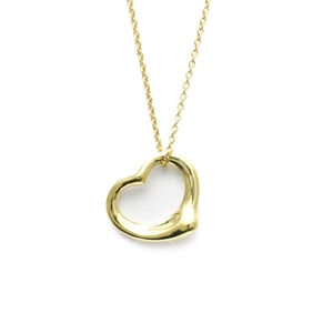 Tiffany Open Heart Yellow Gold (18K) No Stone Men,Women Fashion Pendant Necklace (Gold)
