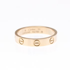 Cartier Mini Love Ring Pink Gold (18K) Fashion No Stone Band Ring Pink Gold