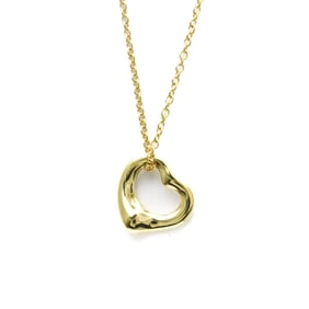 Tiffany Open Heart Yellow Gold (18K) No Stone Women,Men Fashion Pendant Necklace (Gold)