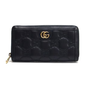 Gucci GG Matelasse Zip Around Wallet Long Black 723784