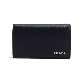 Prada Saffiano Bifold Card Case Black