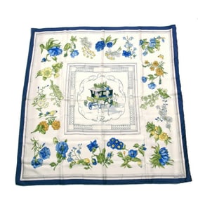 Hermes Hermès Carré 90 "Quai aux Fleurs" Flowering Coastal Street Large Scarf Muffler