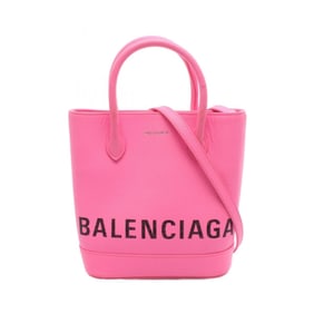 Balenciaga Ville XXS Handbag, Leather, Women's, Pink, 569856
