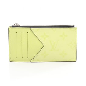 Louis Vuitton Lemonade Coin and Card Holder Wallet, Men's Leather Taiga Rama Purse, Yellow, M14109