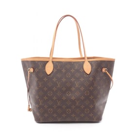 Louis Vuitton Neverfull MM Tote Bag, Coated Canvas and Leather, Monogram, Women's, Brown, M40156