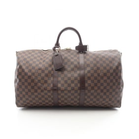 Louis Vuitton Keepall Bandouliere 55 Boston Bag, Coated Canvas and Leather with Damier Finish,