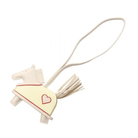 Hermes Hermès Rodeo PM Robeaux Cool charm accessory in calfskin leather. Available beige, ivory,