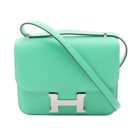 Hermes Hermès Constance 3 Mini Verso Shoulder Bag, Leather, Evercolor, Women's, Green