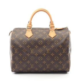 Louis Vuitton Speedy 30 Handbag, Coated Canvas and Leather, Monogram, Women's, Brown, M41526
