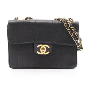 CHANEL Mademoiselle Shoulder Bag in Grained Calfskin Leather, Women's, Black
