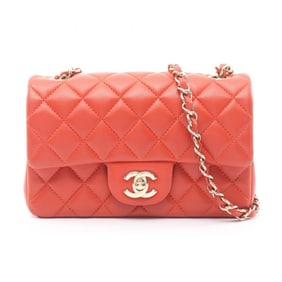 CHANEL Mini Matelasse 20 Shoulder Bag, Lambskin Leather, Women's, Bordeaux, A69900