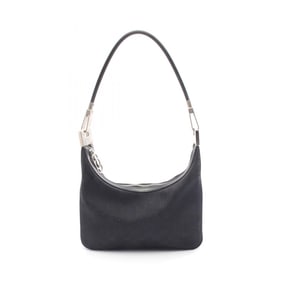 Gucci Shoulder Bag, Canvas and Leather, Women's, Black, 001 3812