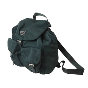 PRADA Prada Backpack Nylon Leather Green
