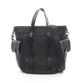 Louis Vuitton Christopher Tote Bag, Taurillon Leather, Men's, Black, M58479