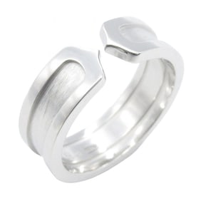 Cartier C2 Ring, 18K White Gold, Men's and Women's, Silver