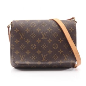 Louis Vuitton Musette Tango Long Strap Monogram Shoulder Bag in Coated Canvas and Leather, Brown,