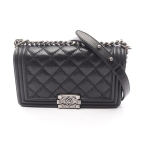 CHANEL Boy Chanel Shoulder Bag, Lambskin Leather, Women's, Black