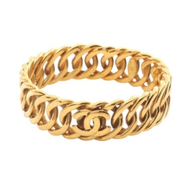 CHANEL Coco Mark Bangle Accessory GP (Gold Plated) Women's Gold
