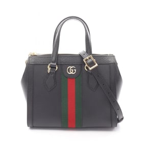 Gucci Ophidia handbag, leather, women's, black, multicolor, 719882