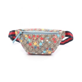 Gucci Children's GG Supreme Waist Bag/Body Bag in Coated Canvas and Leather, Available Beige, Blue,