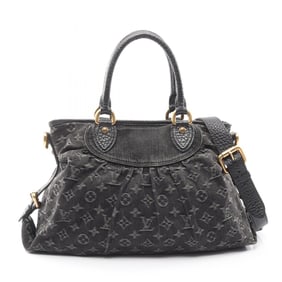 Louis Vuitton Neocavi MM Handbag in Monogram Denim and Leather, Women's, Black, M95351