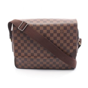 Louis Vuitton Shelton MM Shoulder Bag, Coated Canvas and Leather with Damier Finish, Brown, N41149,