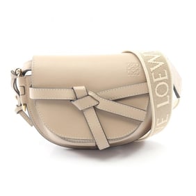 LOEWE Gate Dual Mini Shoulder Bag, Leather, Women's, Beige, A650N46X13