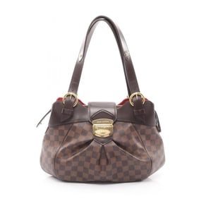 Louis Vuitton Sistina PM Handbag, Coated Canvas and Leather with Damier Finish, Brown, N41542