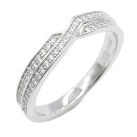 Harry Winston Trist Two-Row Ring, Pt900 Platinum with Diamonds, Women's, Silver and Clear,