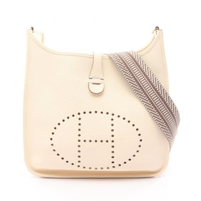 Hermes Hermès Evelyn 3 Trois PM Shoulder Bag in Taurillon Clemence Leather, Ivory