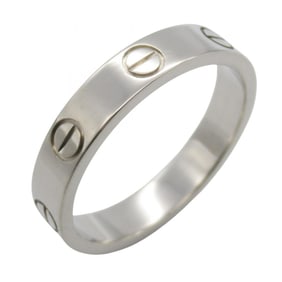 Cartier Mini Love Ring, 18K White Gold, Silver, for Men and Women, B4085100