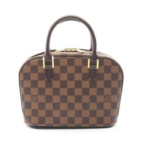 Louis Vuitton Saria Mini Handbag, Coated Canvas and Leather with Damier Leather, Brown, N51286