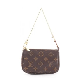 Louis Vuitton Mini Pochette Accessoires Handbag, Coated Canvas and Leather, Monogram, Women's,