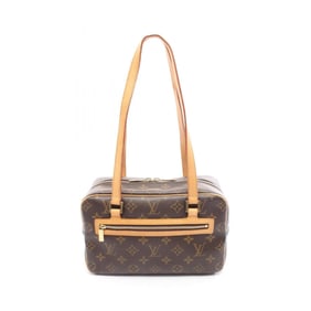 Louis Vuitton Cite MM Shoulder Bag, Coated Canvas and Leather, Monogram, Women's, Brown, M51182