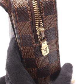 Louis Vuitton Geronimos Waist Bag/Body Bag, Coated Canvas with Damier Leather, Brown, for Men and