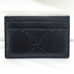 GUCCI GG Embossed Business Card Holder/Card Case 625564 Black Gucci