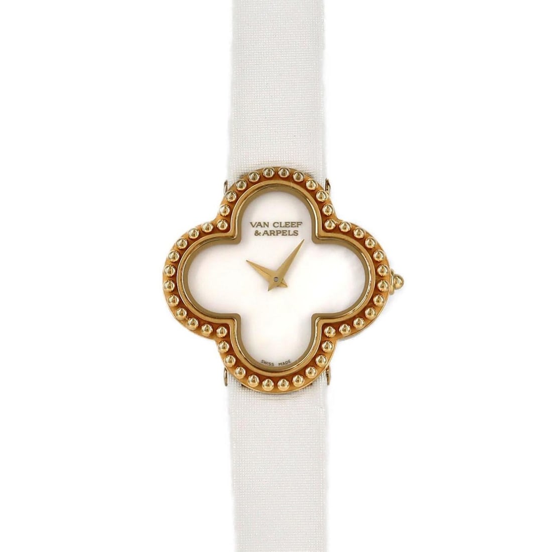 Van Cleef & Arpels Alhambra YG 136574 VCARD22000 Quartz Watch: --- Catalog ---Category: SizeCase Diameter: 25.5mm / 1''Category: DesignType: WristwatchGender: WomenDisplay: AnalogMaterial (Case): Yellow goldCategory: GeneralMPN: 136574/VCARD22000Brand: Van Cleef