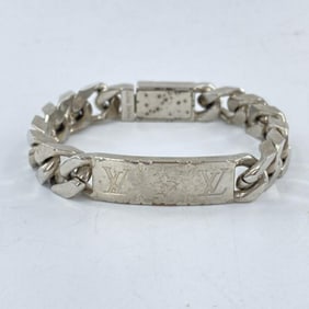 LOUIS VUITTON Chain Bracelet M62486 Monogram Silver Louis Vuitton