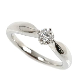 BVLGARI Pt950 Platinum Dedicata a Venezia Ring with 0.18ct Diamond, Size 5, 4.3g, Women's