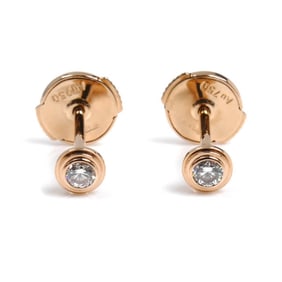 CARTIER 18KPG Pink Gold D'Amour XS Earrings B8301214 with 1.1g Diamonds for Women
