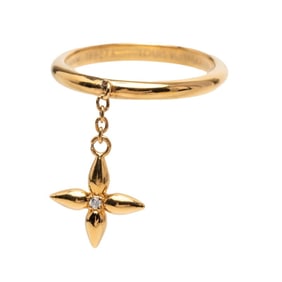 Louis Vuitton Louisette Signature Ring #M M1436M Gold Plated Women's LOUIS VUITTON