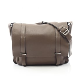 Hermes Hermès Steve Buzas 35 Shoulder Bag in Taurillon Clemence Leather, Gray, Men's